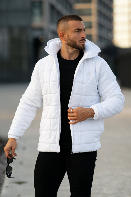 Quilted Nylon Jacket - Off White