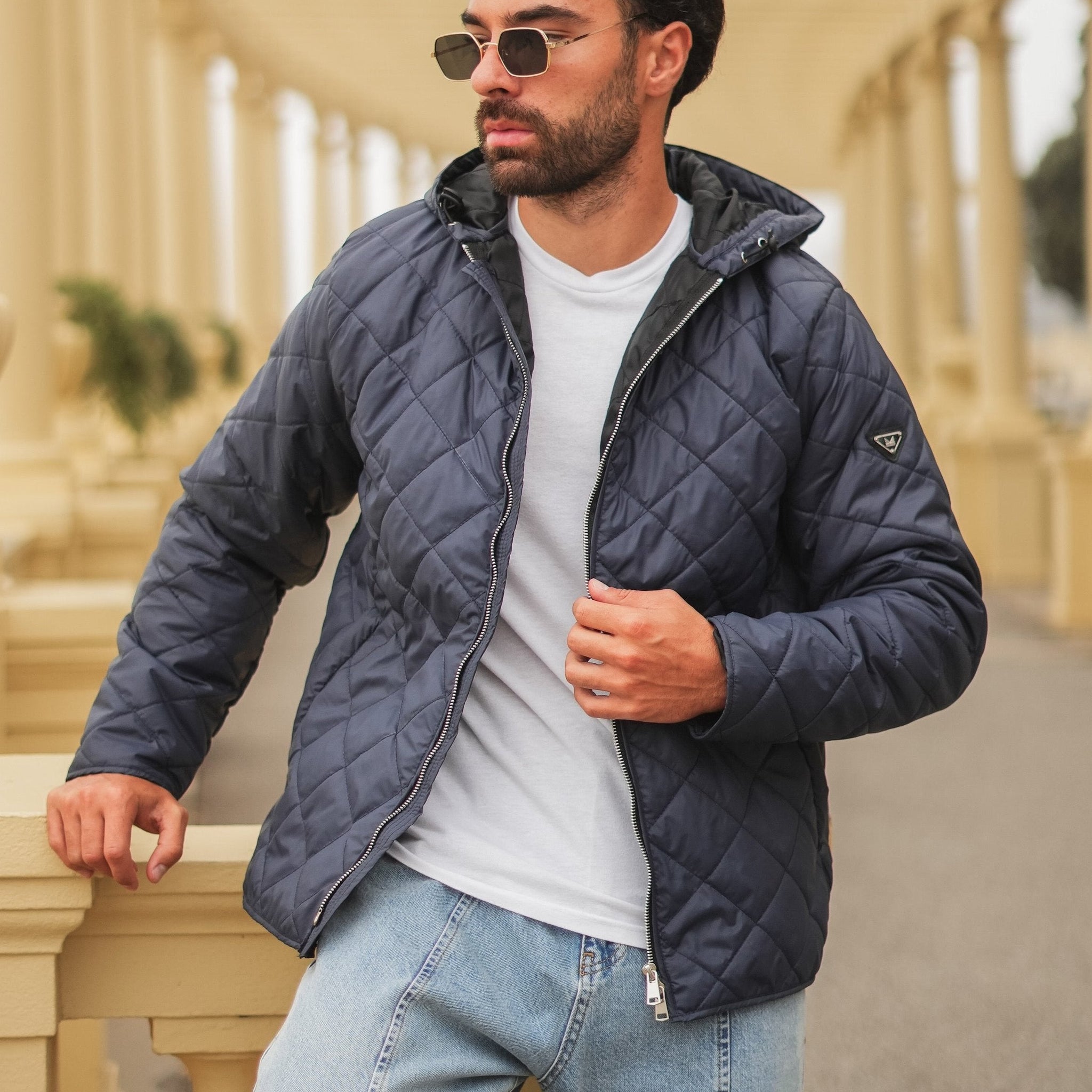 Fred return back Nylon Jacket - navy