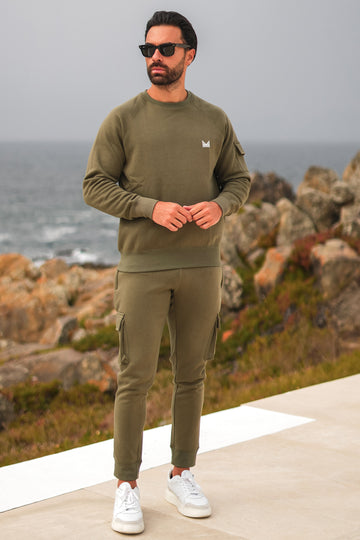 Pro Cotton Tracksuit - Olive