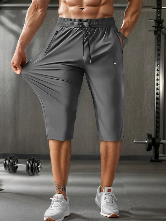 Ice Sports SpandexDry 3/4 Quarter Shorts - Grey