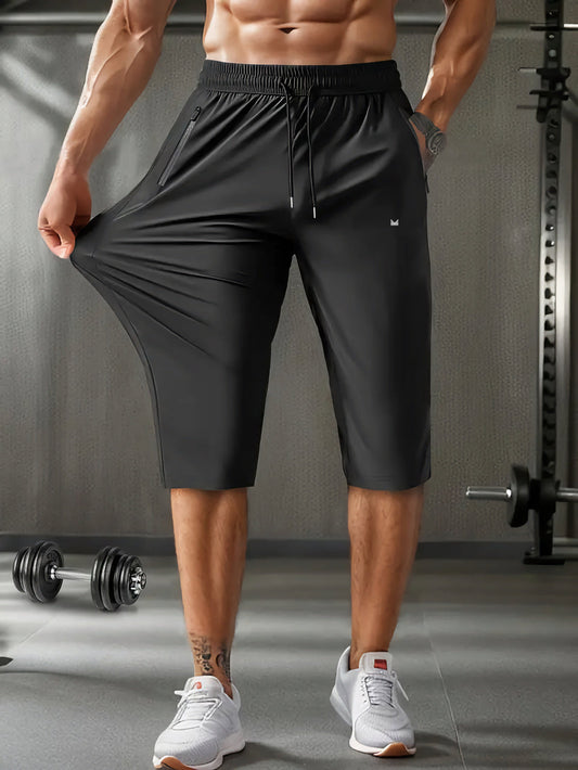 Ice Sports SpandexDry 3/4 Quarter Shorts - Black