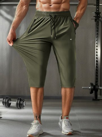 Ice Sports SpandexDry 3/4 Quarter Shorts - Olive