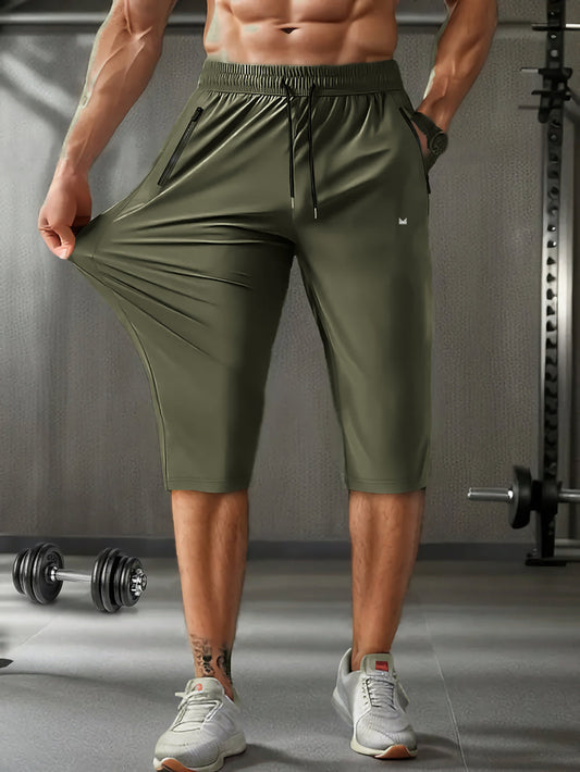 Ice Sports SpandexDry 3/4 Quarter Shorts - Olive