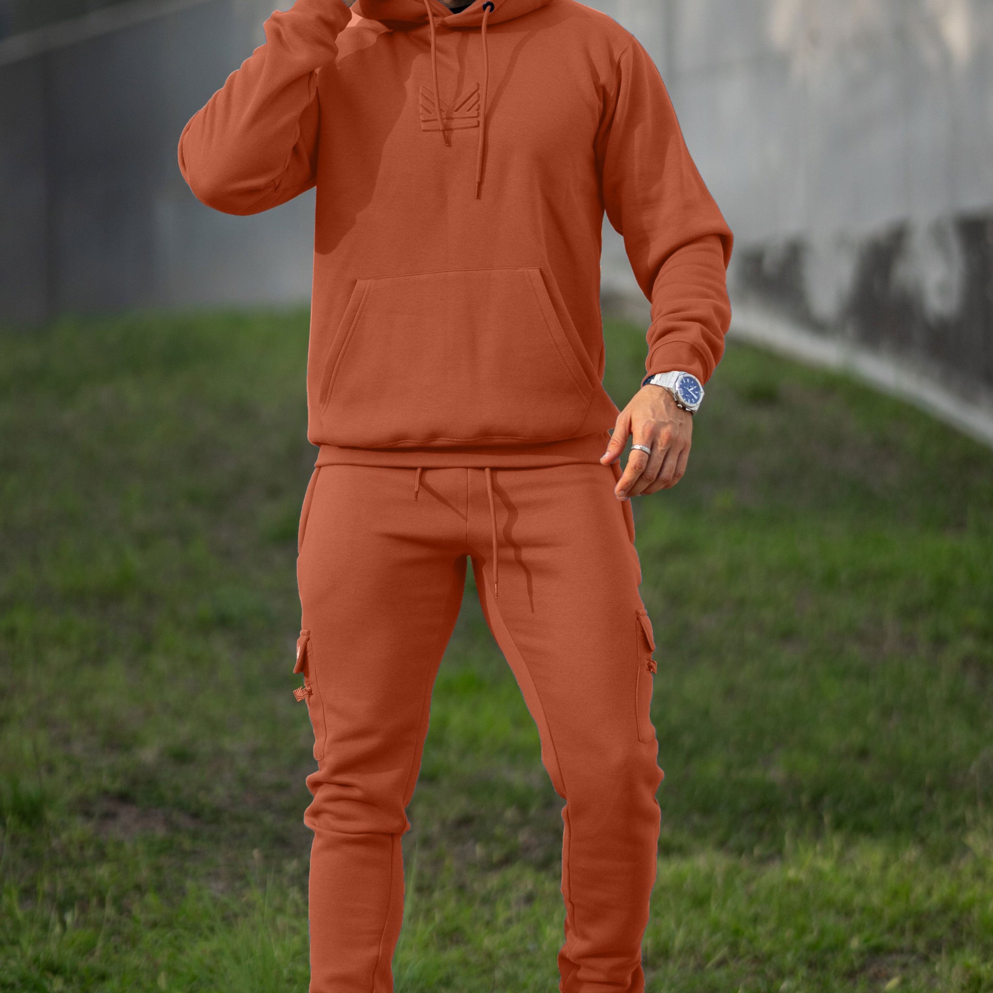 Monte Carlo Embossed Cotton Tracksuit - Apricot