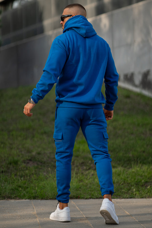 Monte Carlo Embossed Cotton Tracksuit - Dark Blue