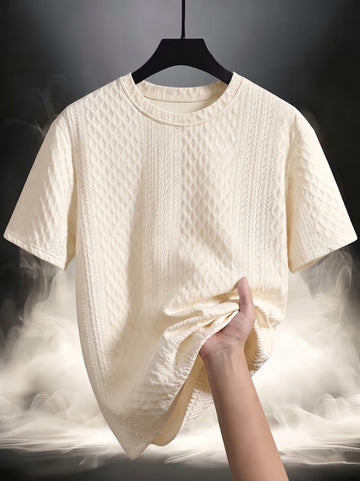 Cabo Snake Textured Tee - Cream