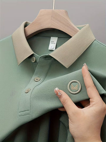 Contrast Cotton Polo - Fair Green