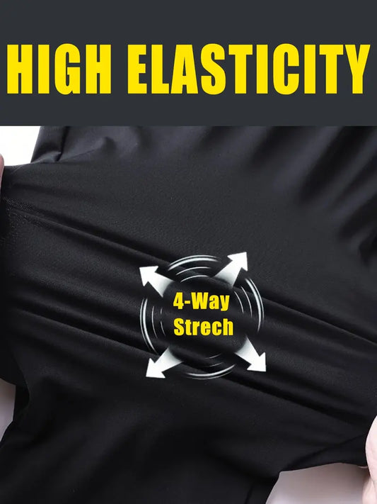 Casual Straight SpandexDry PK Pant Trouser - Black