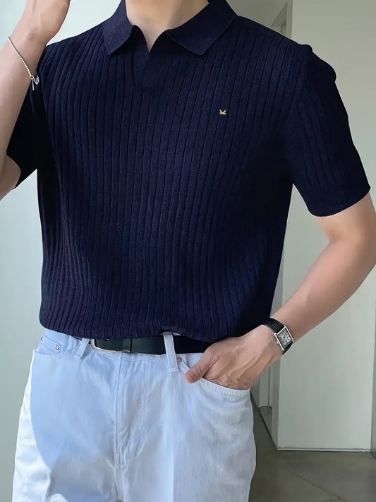 Core Drop Needle  Polo- Navy