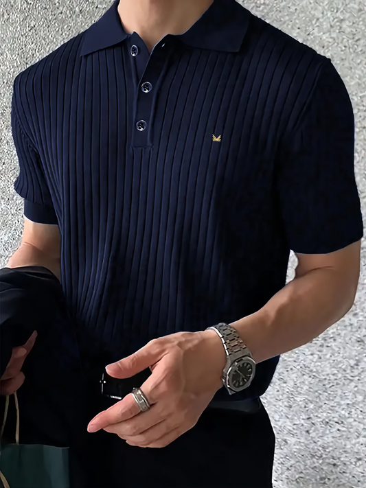 Core Drop Needle  Polo- Navy