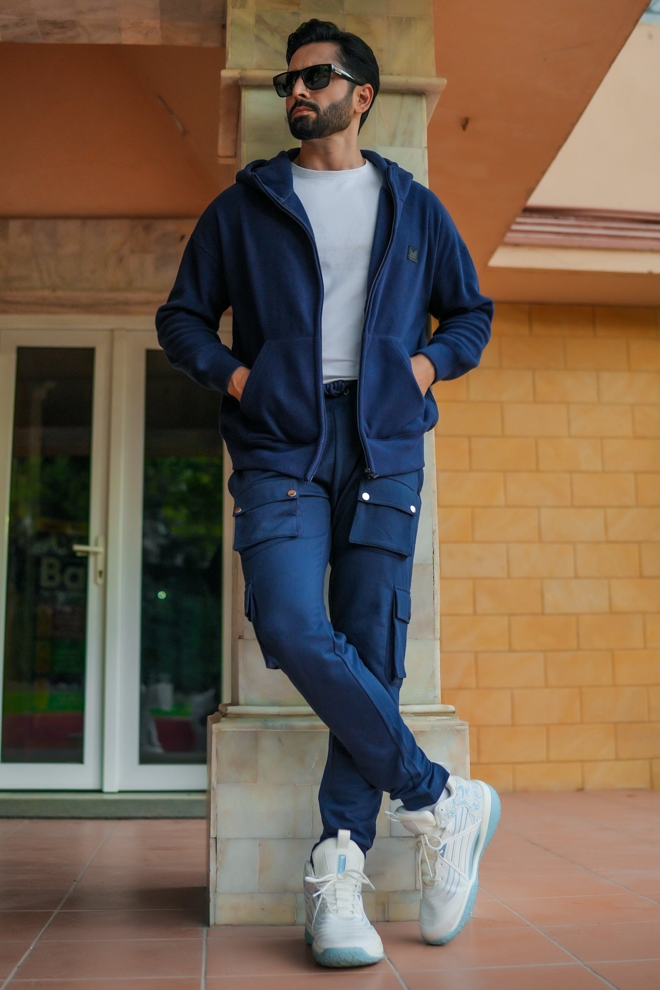 Dropshoulder Polar Tracksuit - Navy